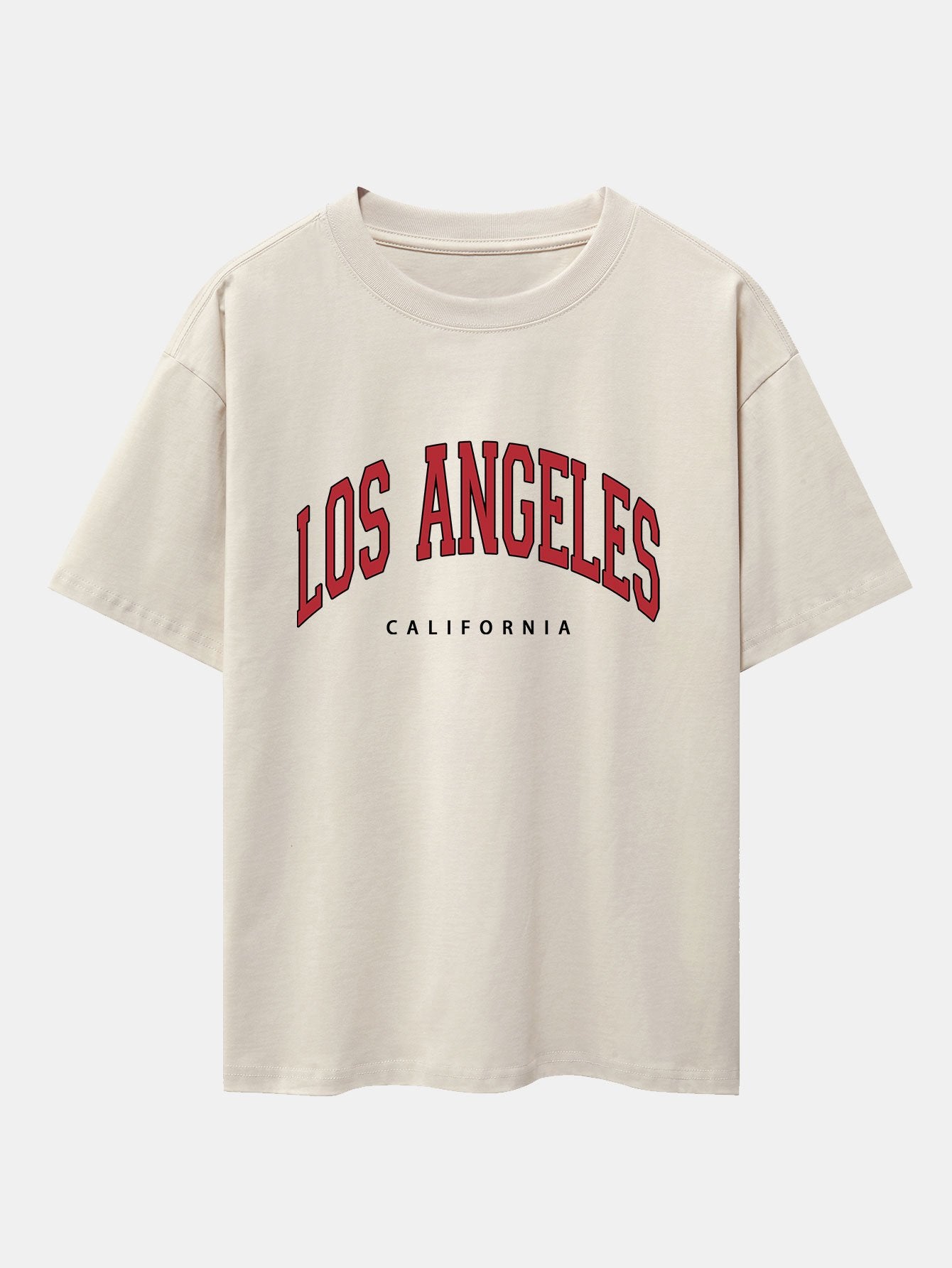 Los Angeles Print Drop Shoulder Oversize T-Shirt