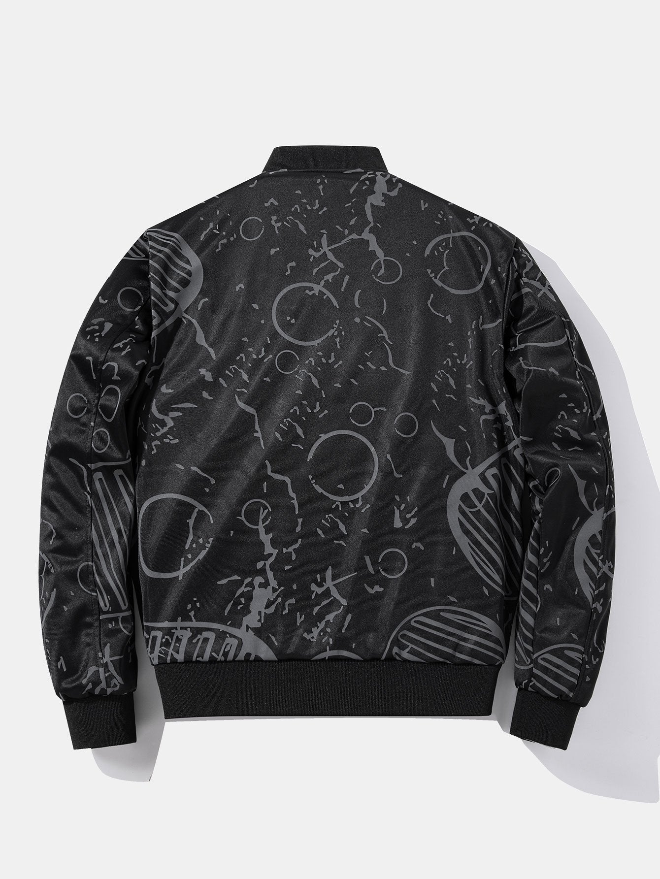Reversible NASA Embroidered Patch Bomber Jacket