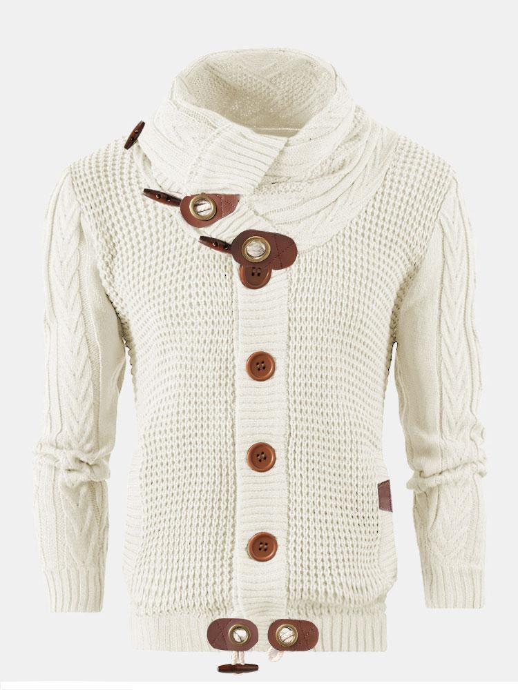 Button Up Turtleneck Sweater