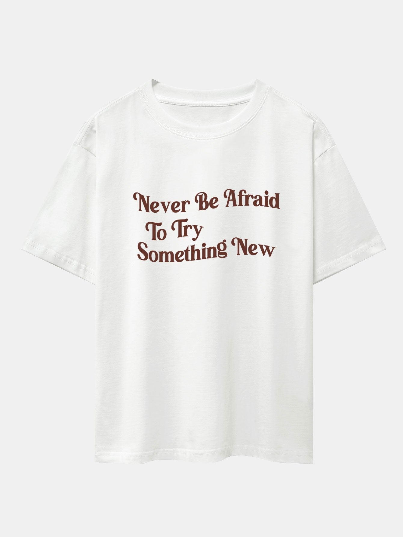 Slogan Print Drop Shoulder Oversize T-Shirt